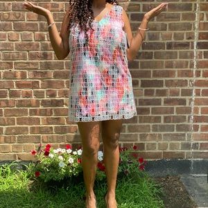 Multicolored French Connection Shift Dress